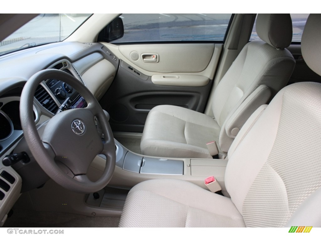Ivory Interior 2004 Toyota Highlander 4WD Photo #55611184