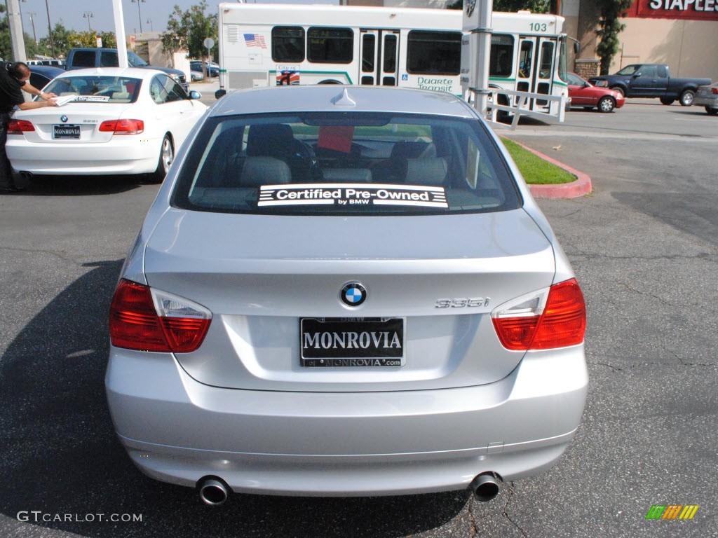 2008 3 Series 335i Sedan - Titanium Silver Metallic / Black photo #10