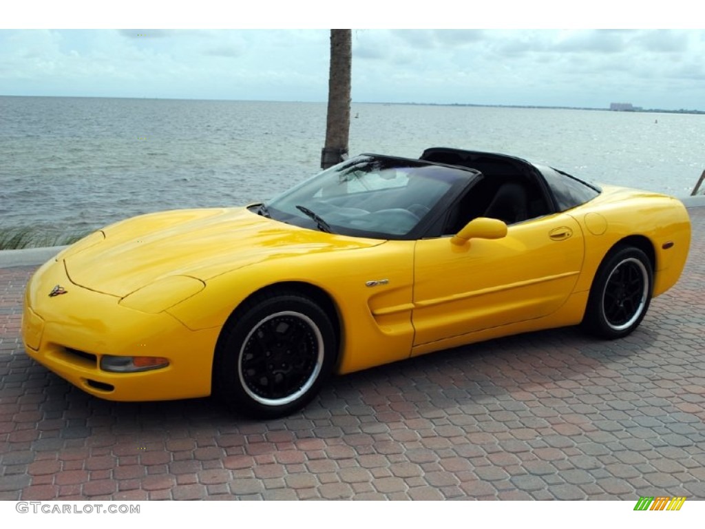 Millenium Yellow 2002 Chevrolet Corvette Coupe Exterior Photo #55611616