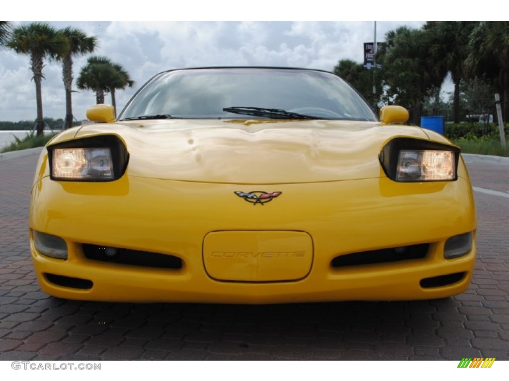 2002 Corvette Coupe - Millenium Yellow / Black photo #14