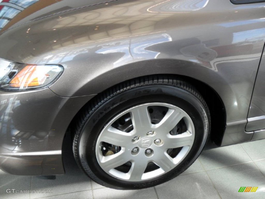 2010 Civic LX Sedan - Urban Titanium Metallic / Beige photo #2