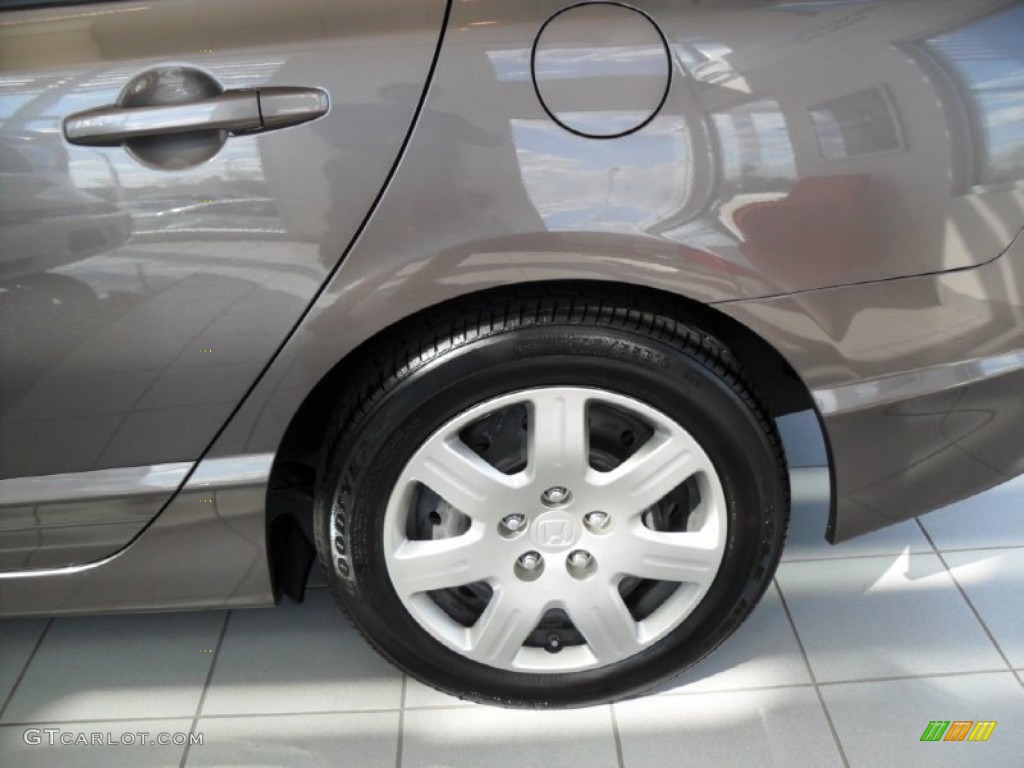 2010 Civic LX Sedan - Urban Titanium Metallic / Beige photo #5