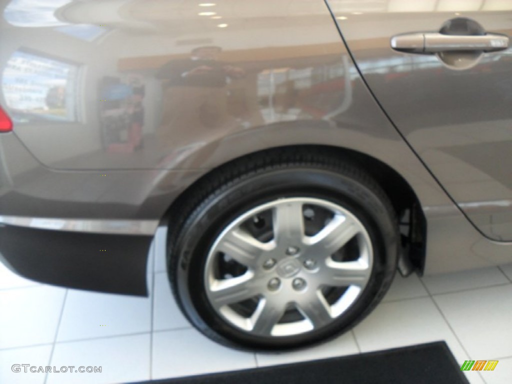 2010 Civic LX Sedan - Urban Titanium Metallic / Beige photo #7