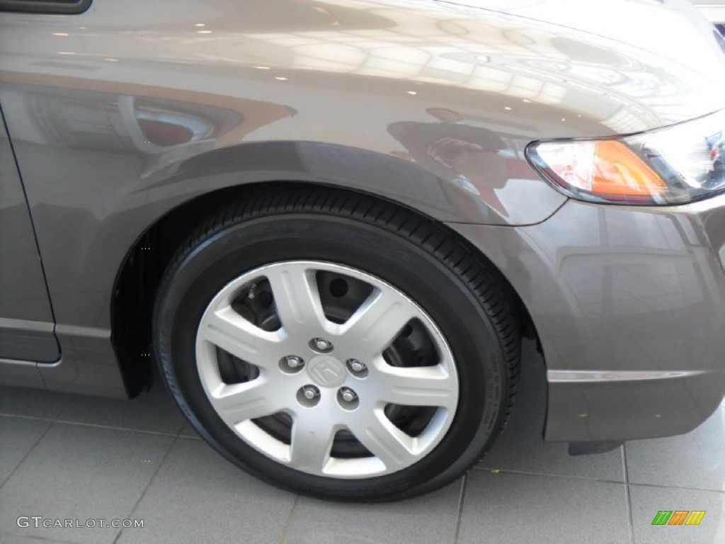 2010 Civic LX Sedan - Urban Titanium Metallic / Beige photo #10