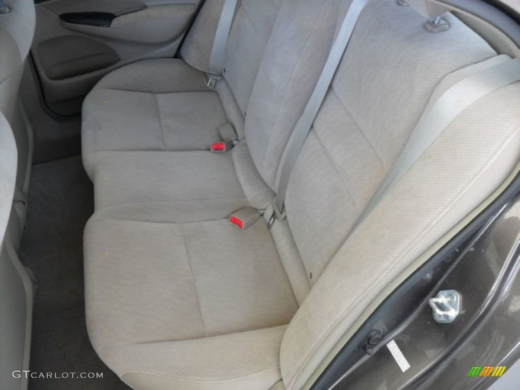 2010 Civic LX Sedan - Urban Titanium Metallic / Beige photo #15