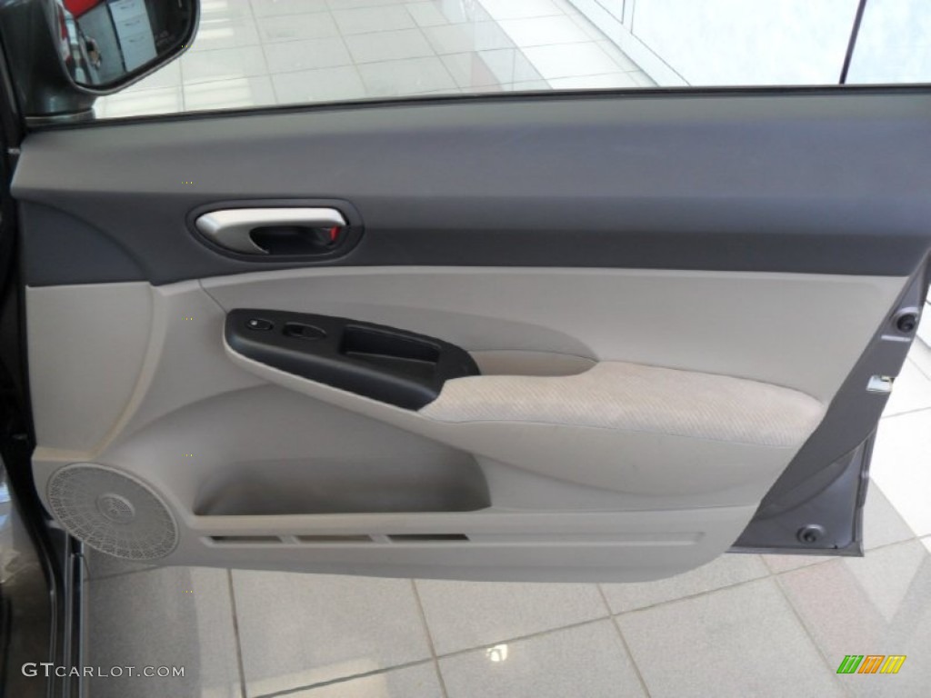 2010 Civic LX Sedan - Urban Titanium Metallic / Beige photo #19