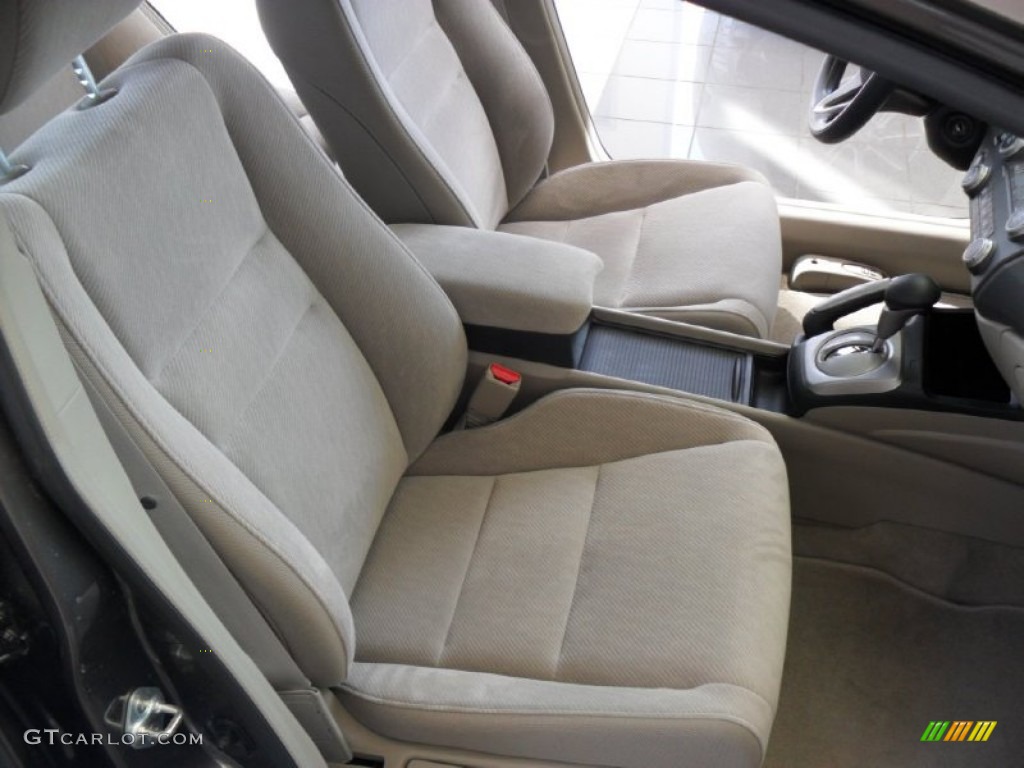 2010 Civic LX Sedan - Urban Titanium Metallic / Beige photo #20