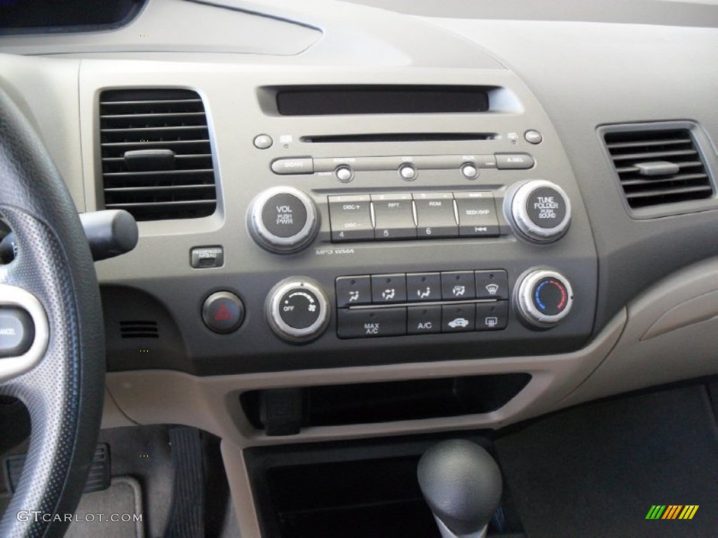 2010 Civic LX Sedan - Urban Titanium Metallic / Beige photo #24