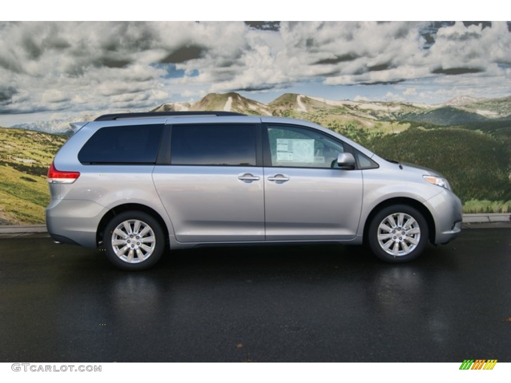 2012 Sienna XLE AWD - Silver Sky Metallic / Light Gray photo #2