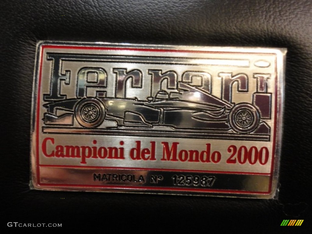 2000 Ferrari 360 Modena Info Tag Photo #55614940