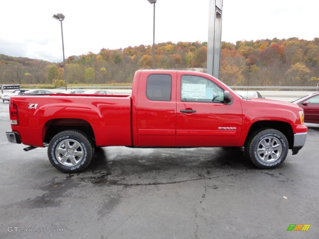 2012 Sierra 1500 SLE Extended Cab 4x4 - Fire Red / Ebony photo #6