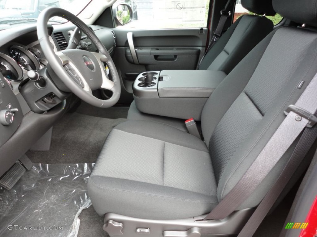 Ebony Interior 2012 GMC Sierra 1500 SLE Extended Cab 4x4 Photo #55615814