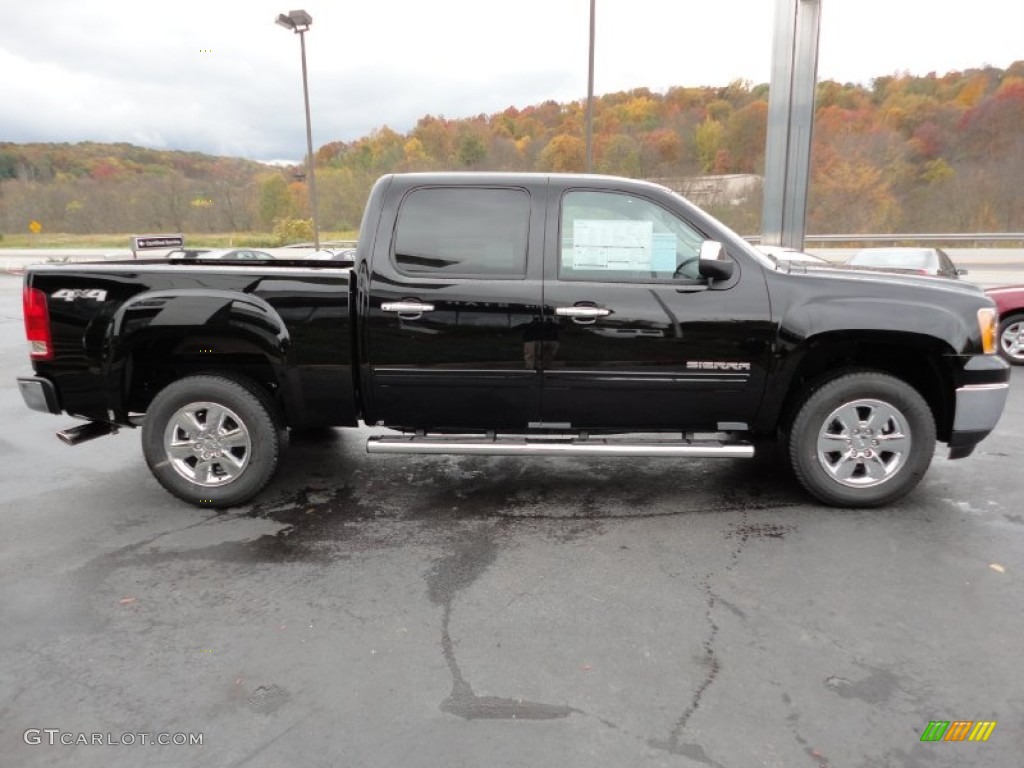 Onyx Black 2012 GMC Sierra 1500 SLE Crew Cab 4x4 Exterior Photo #55615999