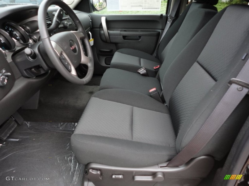 Ebony Interior 2012 GMC Sierra 1500 SLE Crew Cab 4x4 Photo #55616032