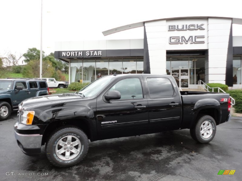 2012 Sierra 1500 SLE Crew Cab 4x4 - Onyx Black / Ebony photo #1