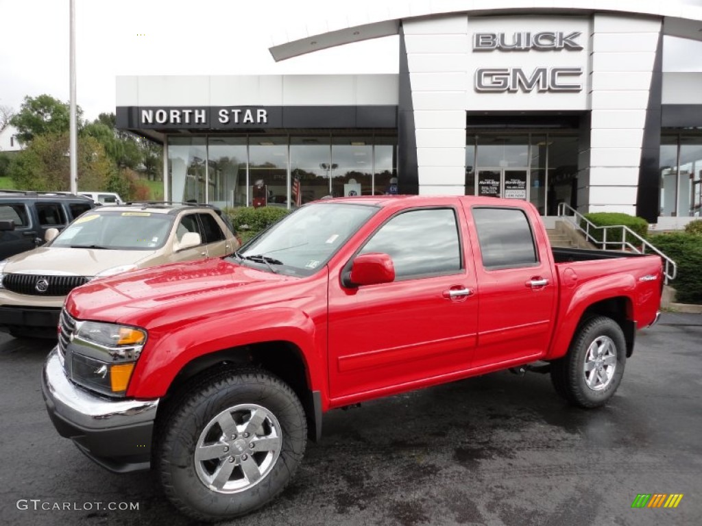 2012 Canyon SLE Crew Cab 4x4 - Fire Red / Ebony photo #1