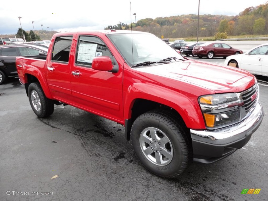 Fire Red 2012 GMC Canyon SLE Crew Cab 4x4 Exterior Photo #55616218