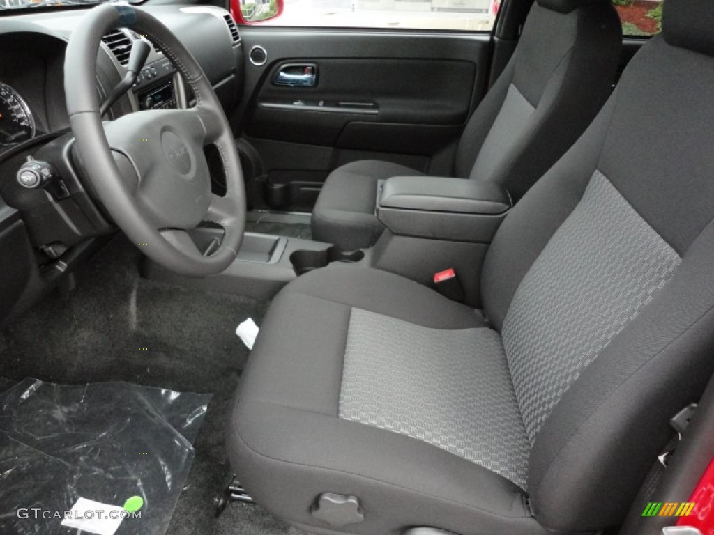 Ebony Interior 2012 GMC Canyon SLE Crew Cab 4x4 Photo #55616239