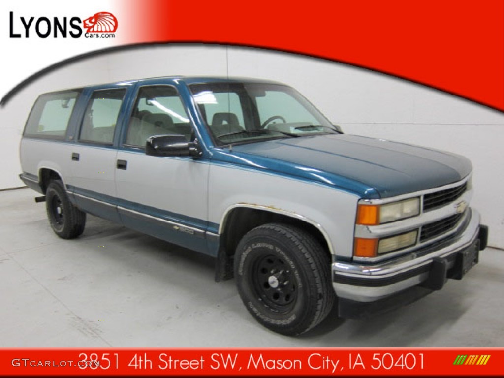 1994 Suburban C1500 - Atlantic Blue Metallic / Gray photo #14