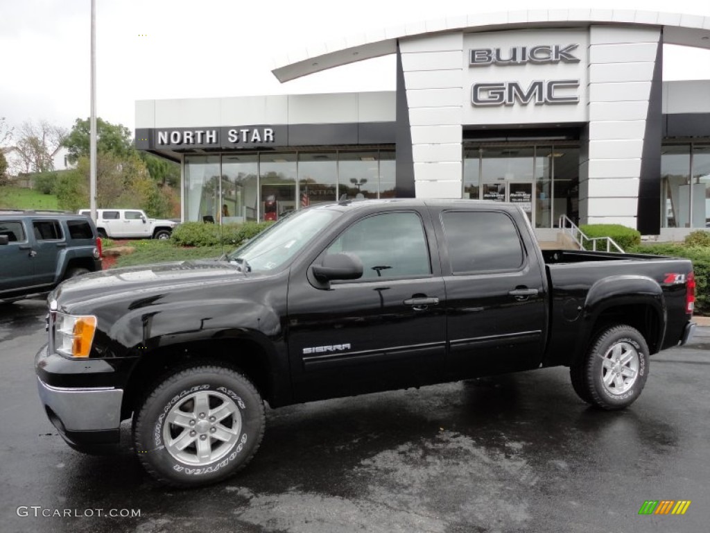 2012 Sierra 1500 SLE Crew Cab 4x4 - Onyx Black / Ebony photo #1