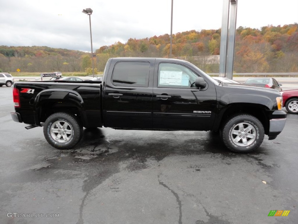 Onyx Black 2012 GMC Sierra 1500 SLE Crew Cab 4x4 Exterior Photo #55616527