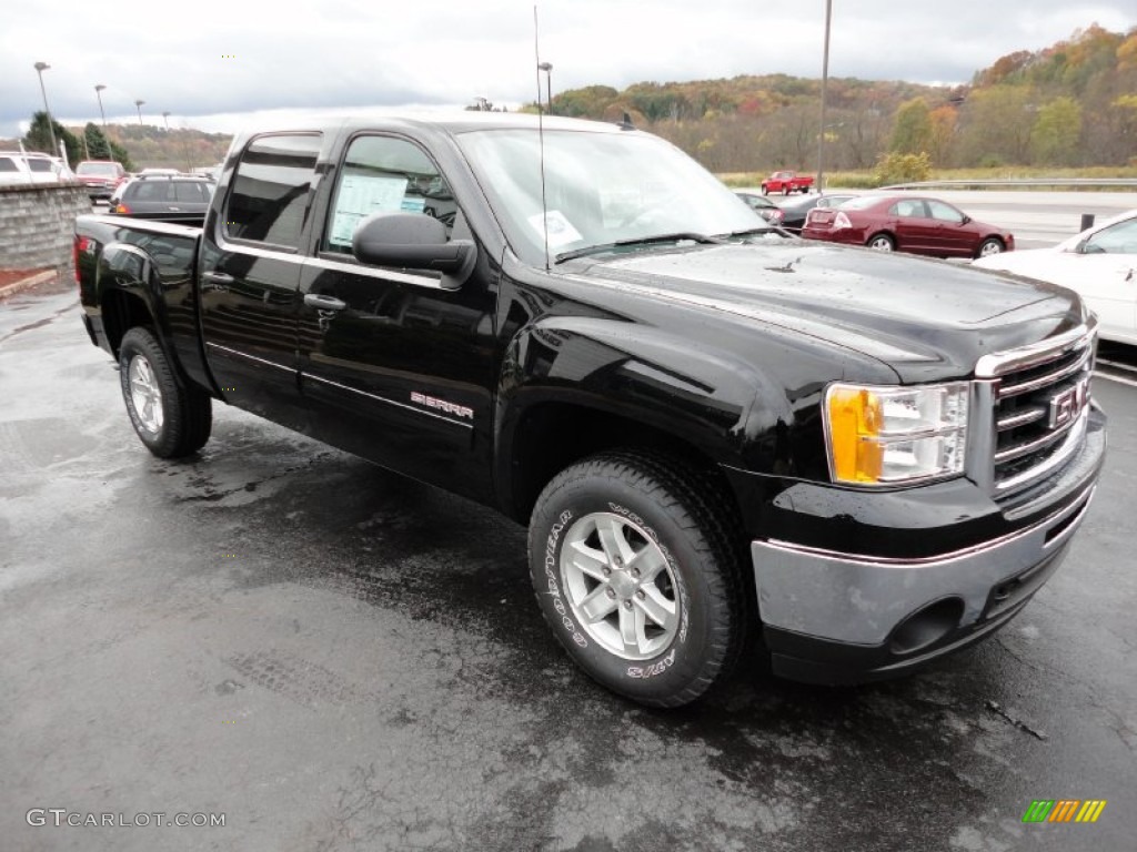 Onyx Black 2012 GMC Sierra 1500 SLE Crew Cab 4x4 Exterior Photo #55616530