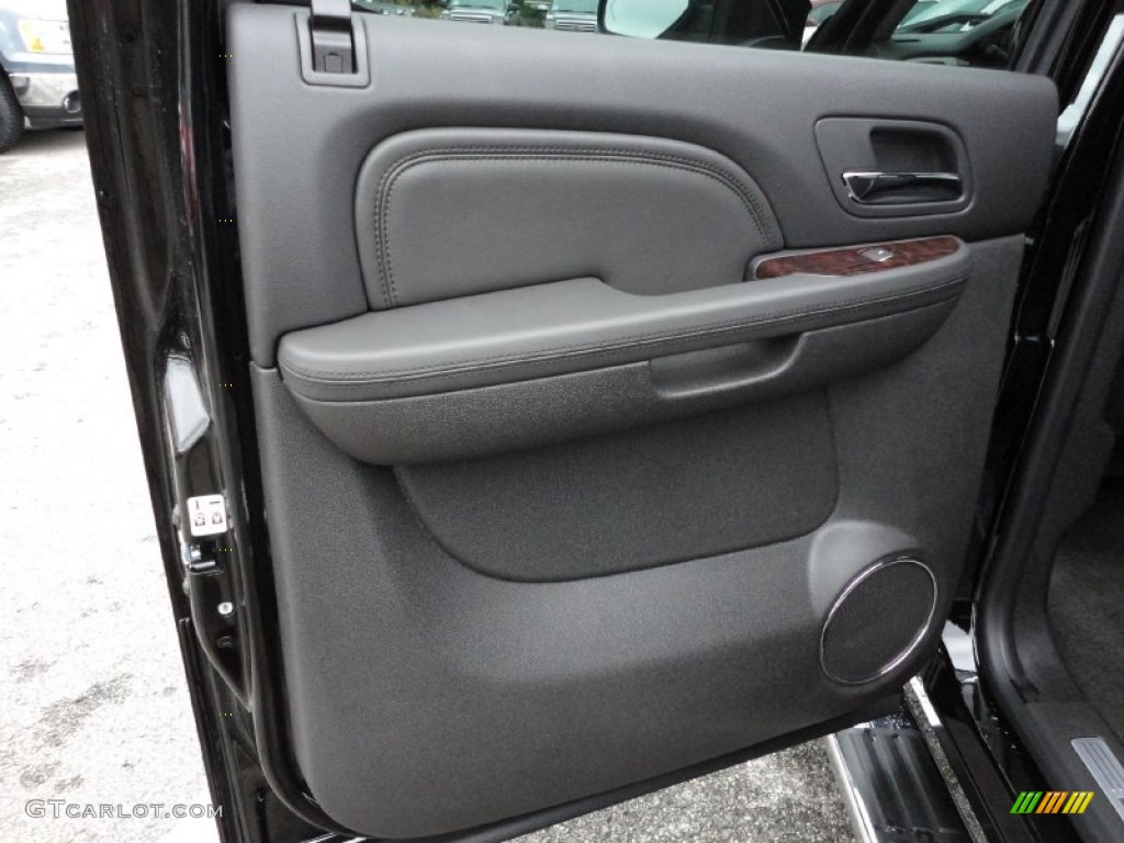 2012 GMC Sierra 1500 Denali Crew Cab 4x4 Ebony Door Panel Photo #55616752