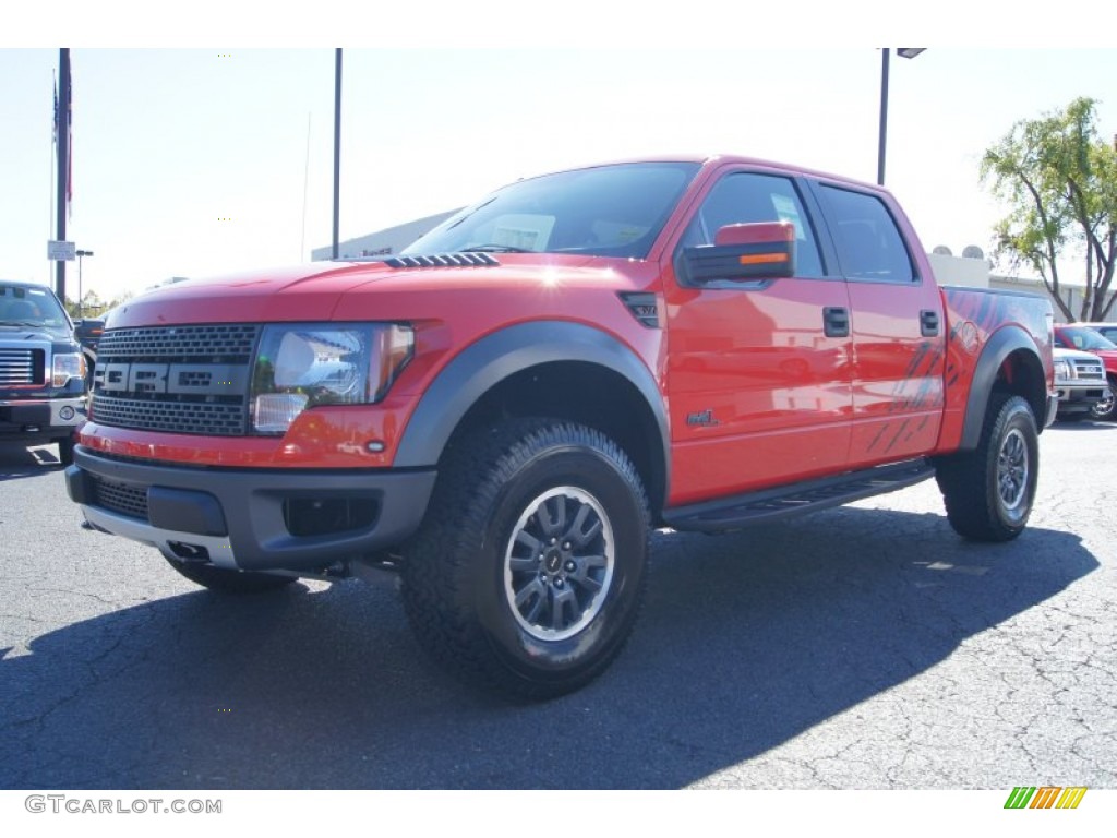 Molten Orange Tri Coat 2011 Ford F150 SVT Raptor SuperCrew 4x4 Exterior Photo #55617616