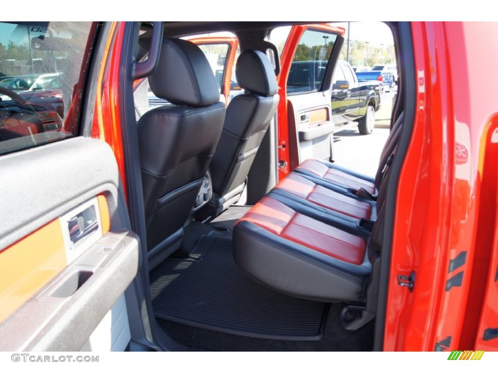 2011 F150 SVT Raptor SuperCrew 4x4 - Molten Orange Tri Coat / Raptor Black/Orange photo #9