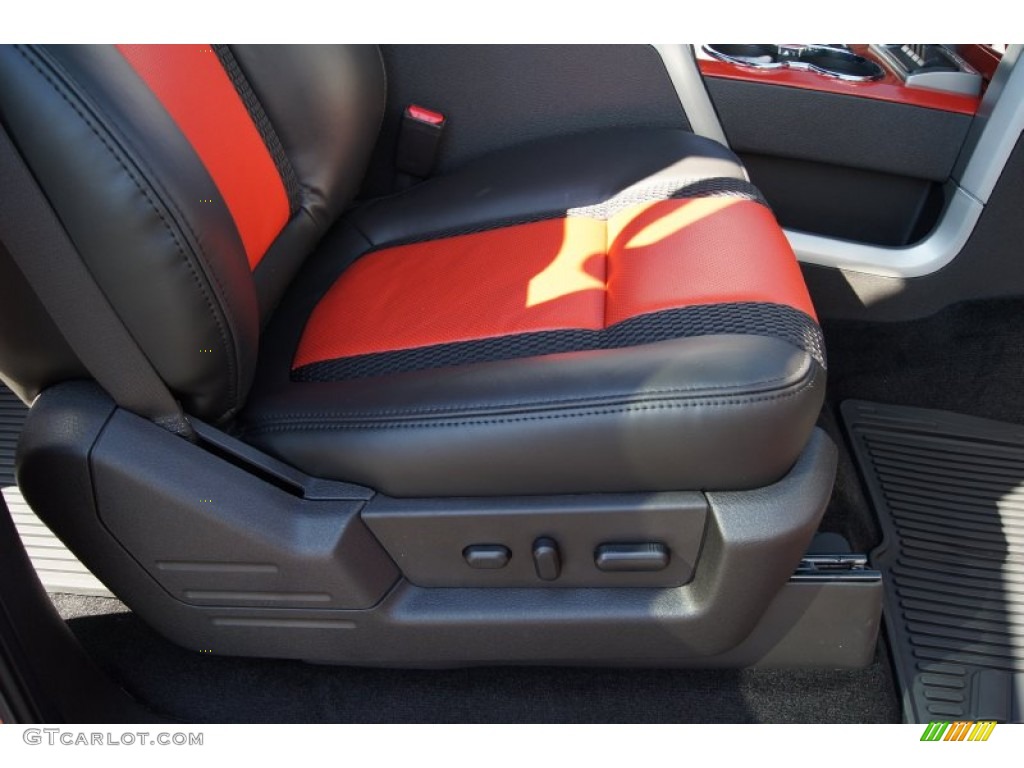 2011 F150 SVT Raptor SuperCrew 4x4 - Molten Orange Tri Coat / Raptor Black/Orange photo #13