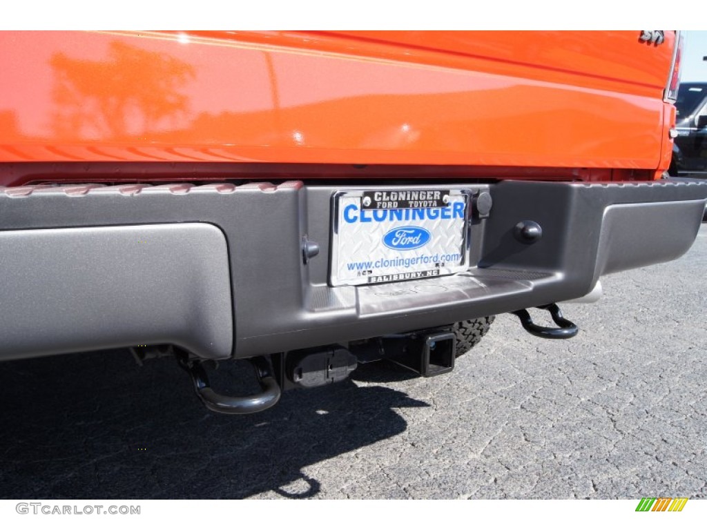 2011 F150 SVT Raptor SuperCrew 4x4 - Molten Orange Tri Coat / Raptor Black/Orange photo #24