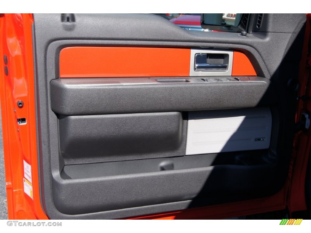 2011 F150 SVT Raptor SuperCrew 4x4 - Molten Orange Tri Coat / Raptor Black/Orange photo #26