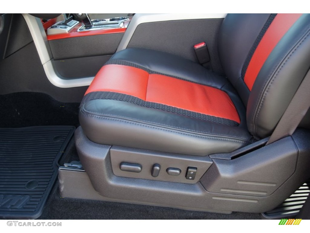 2011 F150 SVT Raptor SuperCrew 4x4 - Molten Orange Tri Coat / Raptor Black/Orange photo #28