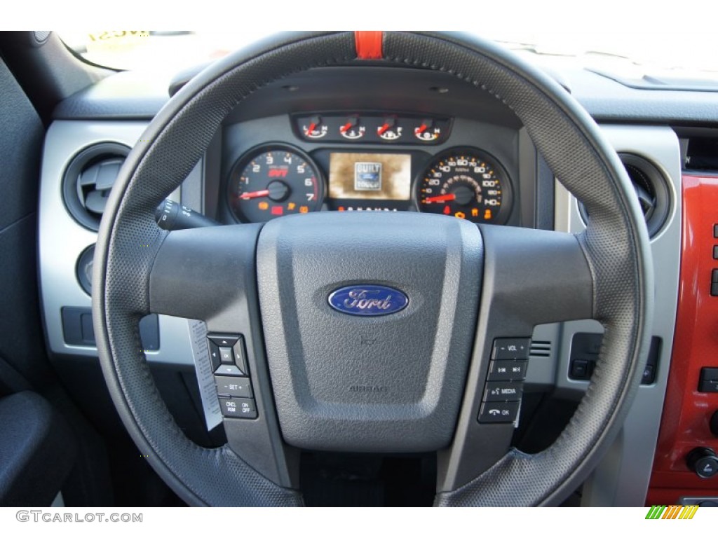2011 F150 SVT Raptor SuperCrew 4x4 - Molten Orange Tri Coat / Raptor Black/Orange photo #31