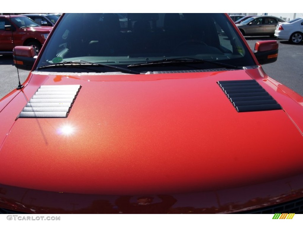 2011 F150 SVT Raptor SuperCrew 4x4 - Molten Orange Tri Coat / Raptor Black/Orange photo #49