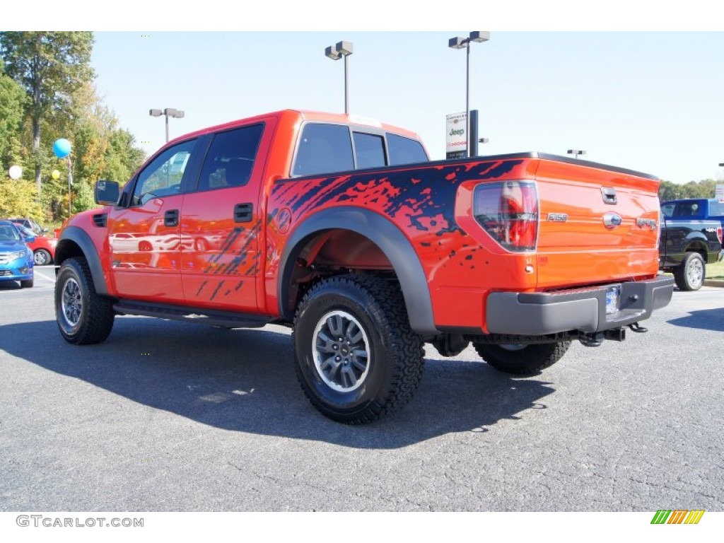 Molten Orange Tri Coat 2011 Ford F150 SVT Raptor SuperCrew 4x4 Exterior Photo #55617748