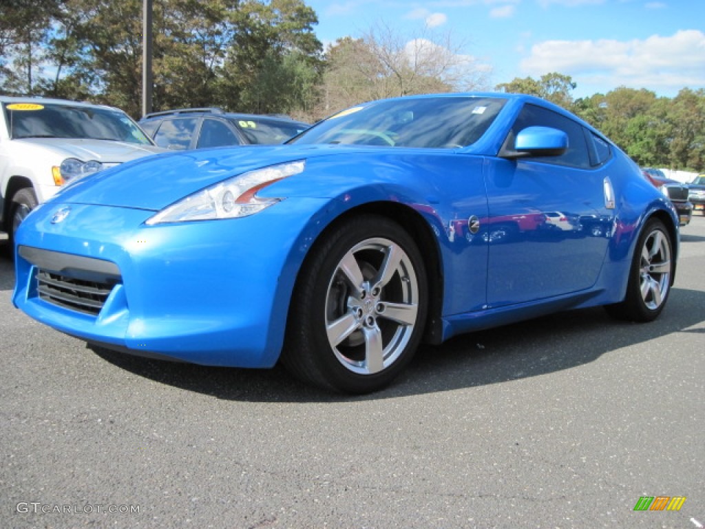 2009 370Z Coupe - Monterey Blue / Persimmon Leather photo #1