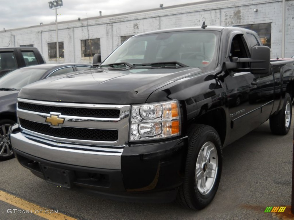 2008 Silverado 1500 LT Extended Cab 4x4 - Black / Ebony photo #1