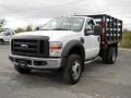 Oxford White 2008 Ford F550 Super Duty XL Regular Cab Chassis Stake Truck