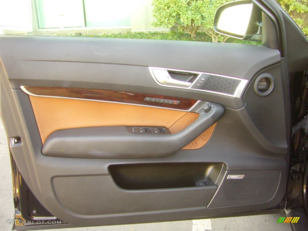 2007 Audi A6 3.2 quattro Sedan Amaretto Door Panel Photo #55620083