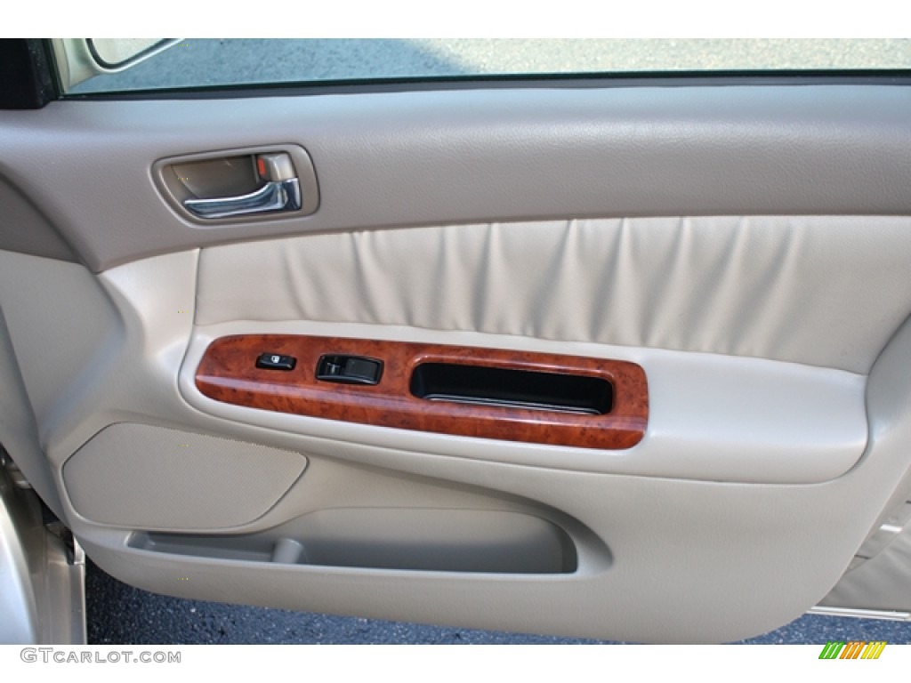 2003 Toyota Camry XLE V6 Taupe Door Panel Photo #55620752