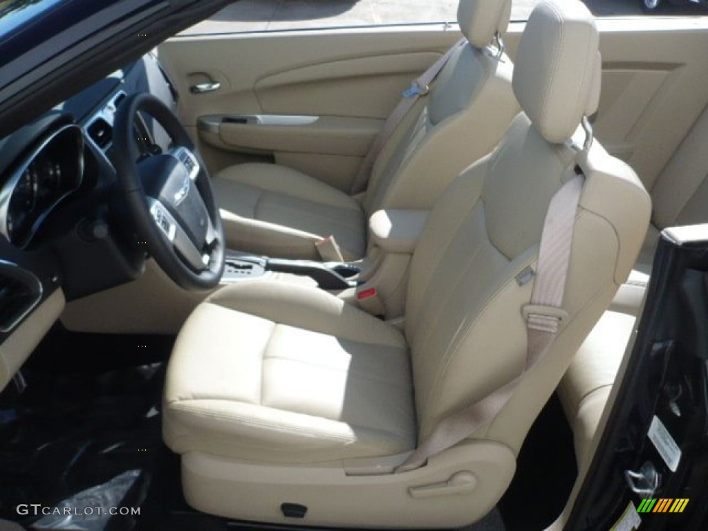 Black/Light Frost Beige Interior 2011 Chrysler 200 Limited Convertible Photo #55623656