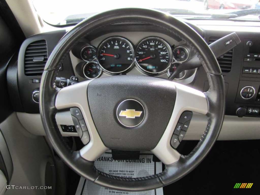 2009 Chevrolet Silverado 3500HD LT Crew Cab 4x4 Light Titanium/Ebony Steering Wheel Photo #55625429