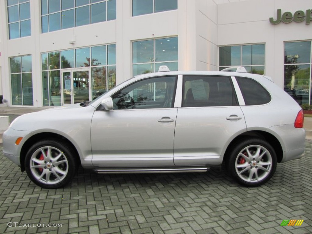 Crystal Silver Metallic 2004 Porsche Cayenne Turbo Exterior Photo #55625654