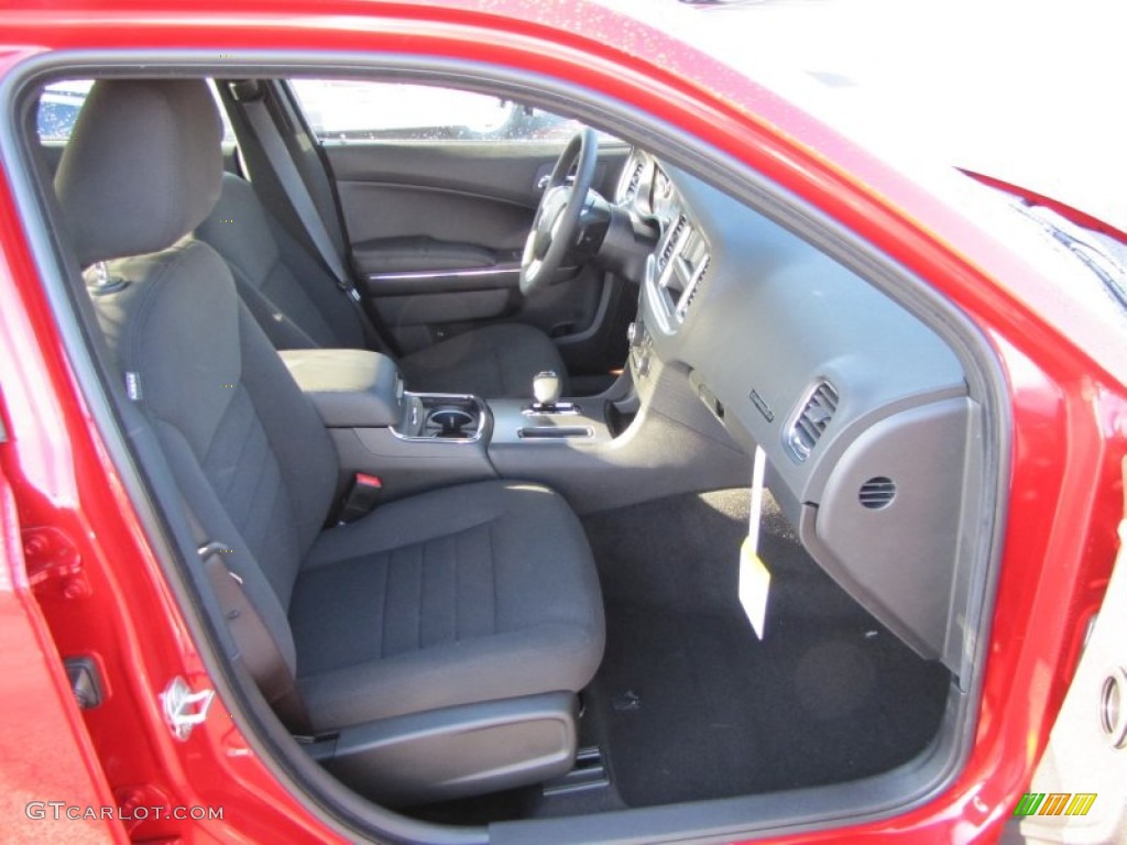 Black Interior 2012 Dodge Charger SXT Photo #55627397