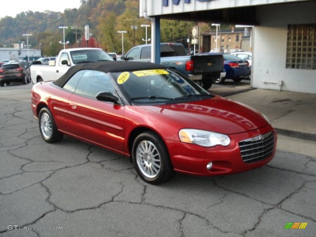 2004 Sebring Touring Convertible - Deep Red Pearl / Dark Slate Gray photo #2