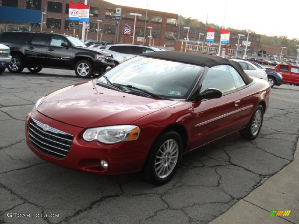 2004 Sebring Touring Convertible - Deep Red Pearl / Dark Slate Gray photo #4