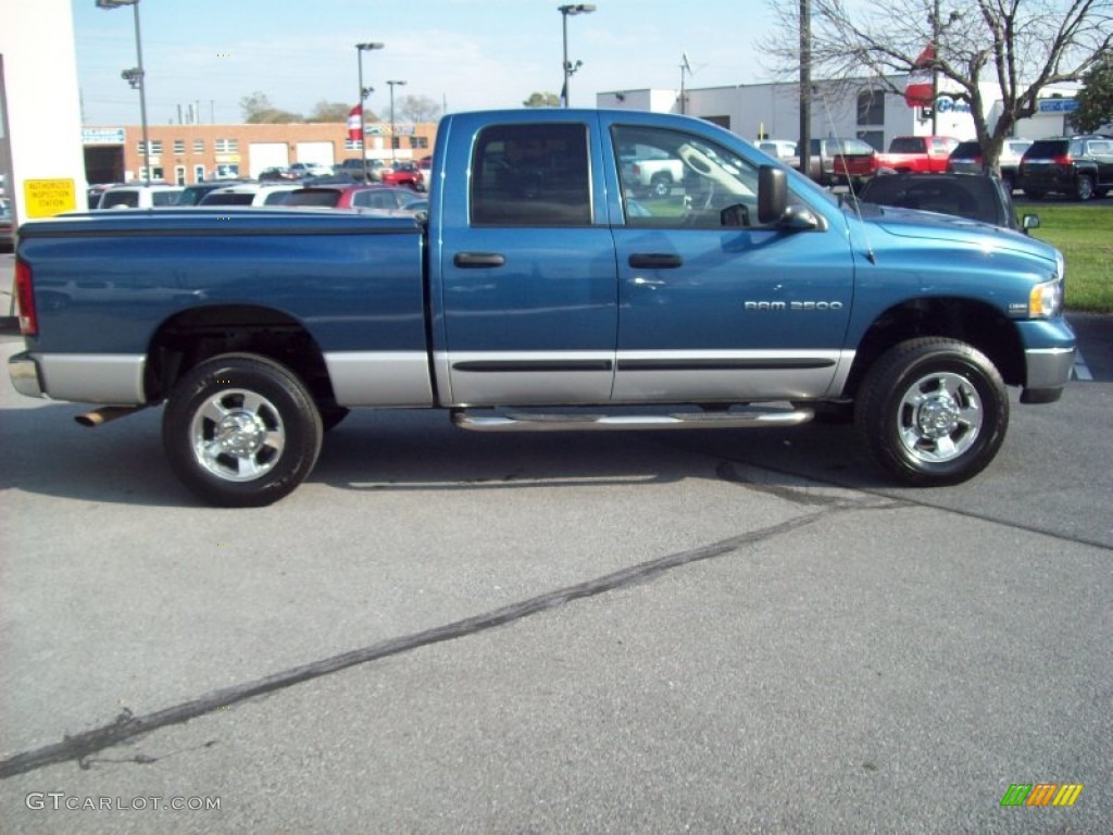Atlantic Blue Pearl 2005 Dodge Ram 2500 SLT Quad Cab 4x4 Exterior Photo #55630291