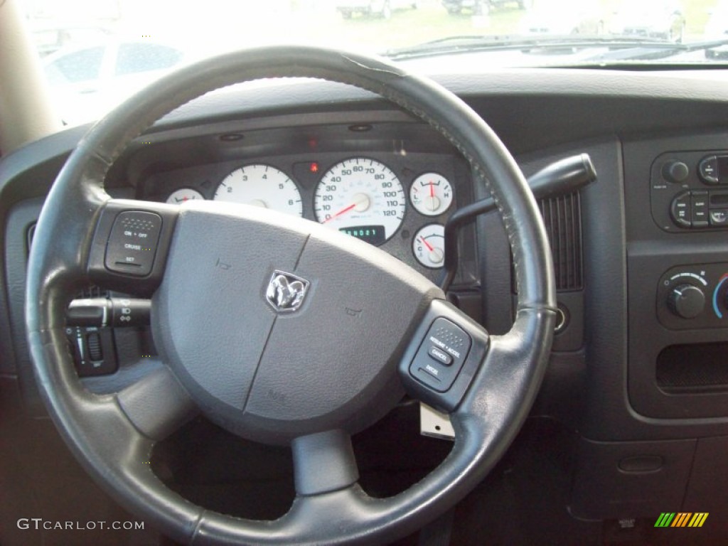 2005 Dodge Ram 2500 SLT Quad Cab 4x4 Taupe Steering Wheel Photo #55630568