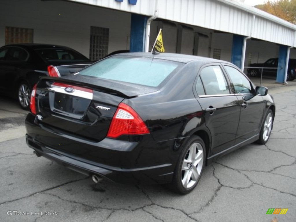 2010 Fusion Sport - Tuxedo Black Metallic / Charcoal Black/Sport Black photo #8